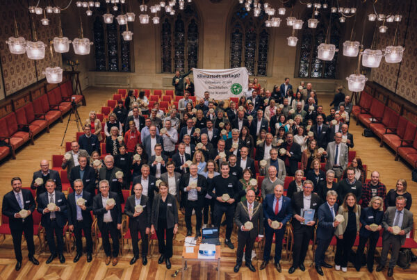 Feierliche Unterzeichnung des Klimastadt-Vertrags im Rathaus Münster