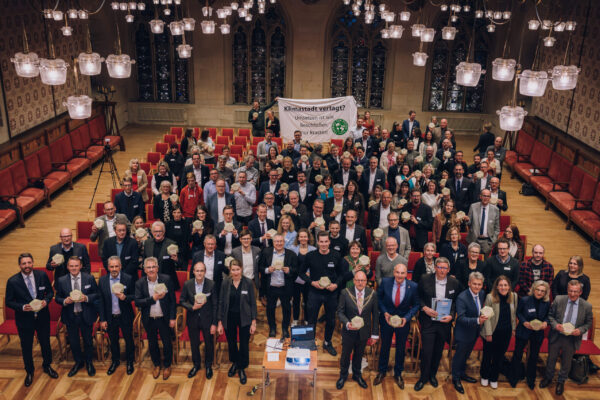 Feierliche Unterzeichnung des Klimastadt-Vertrags im Rathaus Münster