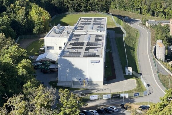 Blick von oben auf den Standort der Ratiodata in Weida